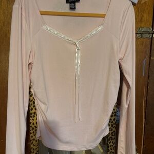 Pink long sleeve  light material top size XL